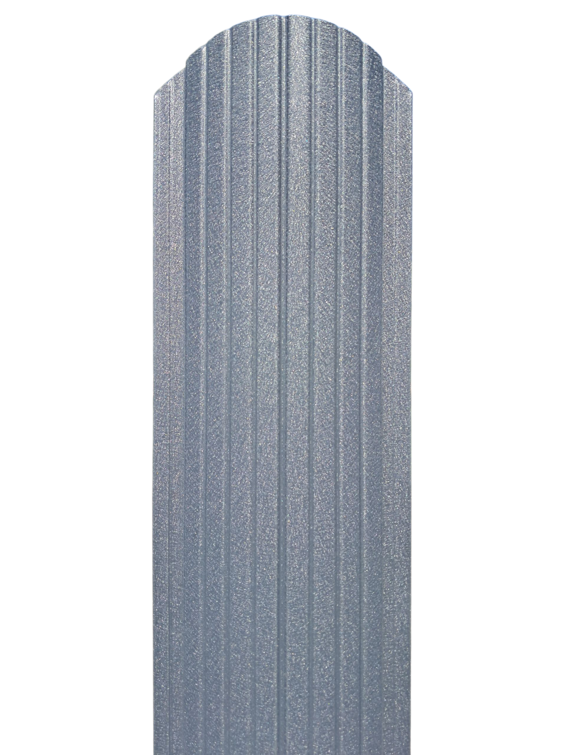 Штакетник металлический полукруглый усиленный двусторонний 7024 матовый (31951475)