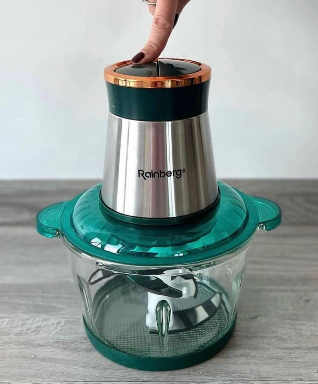 Измельчитель продуктов Rainberg RB-2201 кухонный с четырьмя ножами 1300 Вт 2 л - фото 2