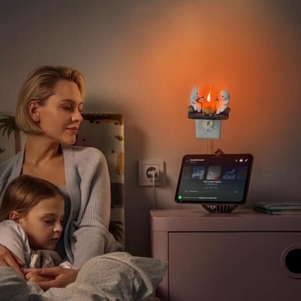 Нічник світлодіодний працює від мережі 220V у формі двох привидів (Y01960) - фото 6 Нічник світлодіодний працює від мережі 220V у формі двох привидів (Y01960) - фото 6