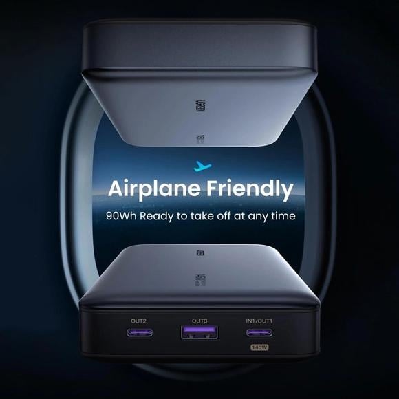 Аккумулятор внешний для ноутбука UGREEN PB205 25000 mAh 145W Two-way Fast Charging Power Bank Gray (90597A) - фото 7 Аккумулятор внешний для ноутбука UGREEN PB205 25000 mAh 145W Two-way Fast Charging Power Bank Gray (90597A) - фото 7