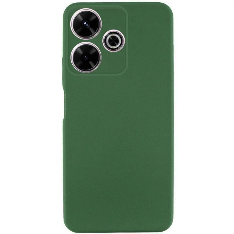Протиударний чохол TPU GETMAN Liquid Silk Full Camera для Xiaomi Redmi 13 4G / Poco M6 4G Зелений / Dark green