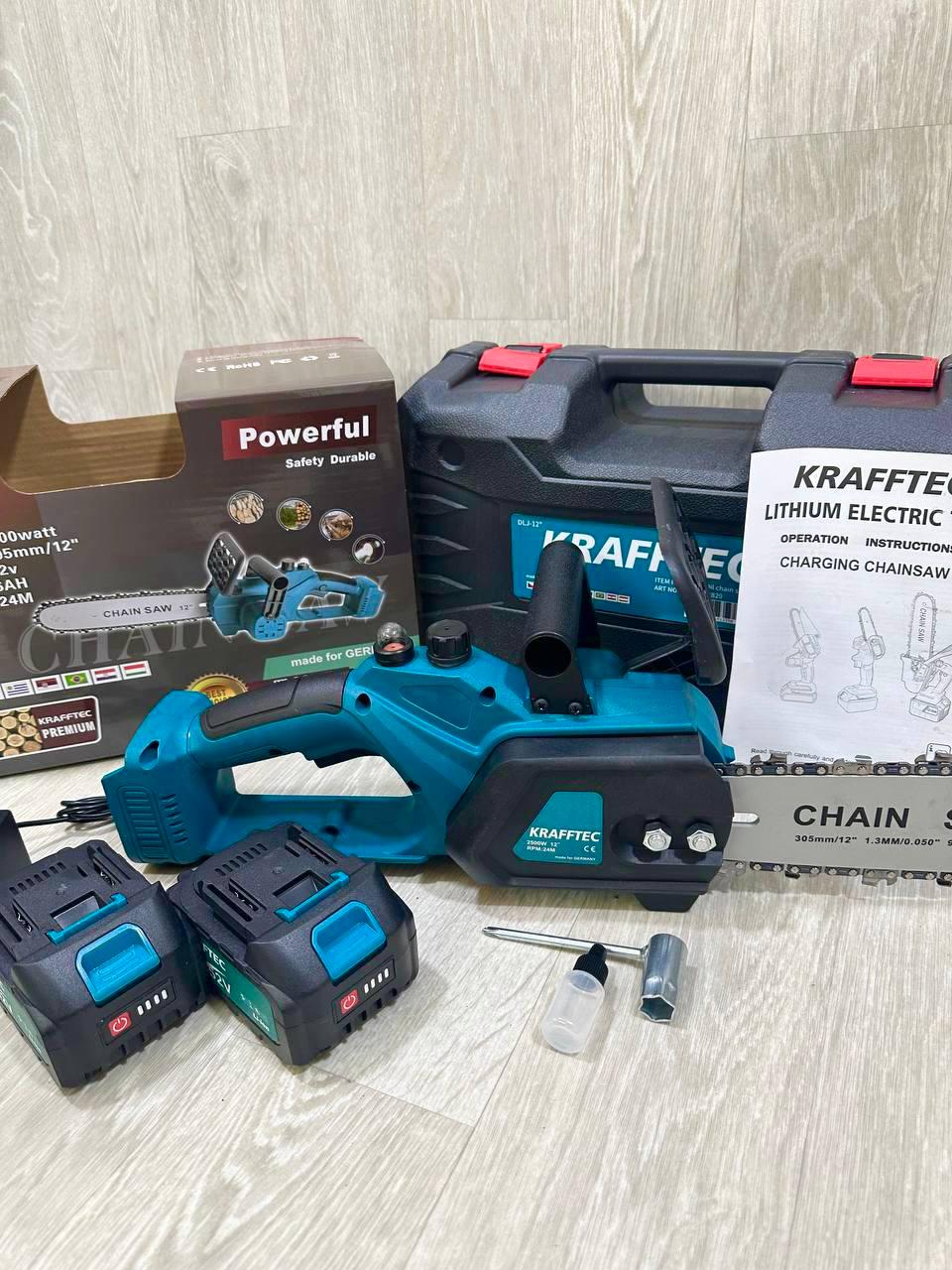 Пила ланцюгова міні акумуляторна KRAFFTEC KT/BCHS 52В в кейсі (27352447) - фото 8 Пила ланцюгова міні акумуляторна KRAFFTEC KT/BCHS 52В в кейсі (27352447) - фото 8