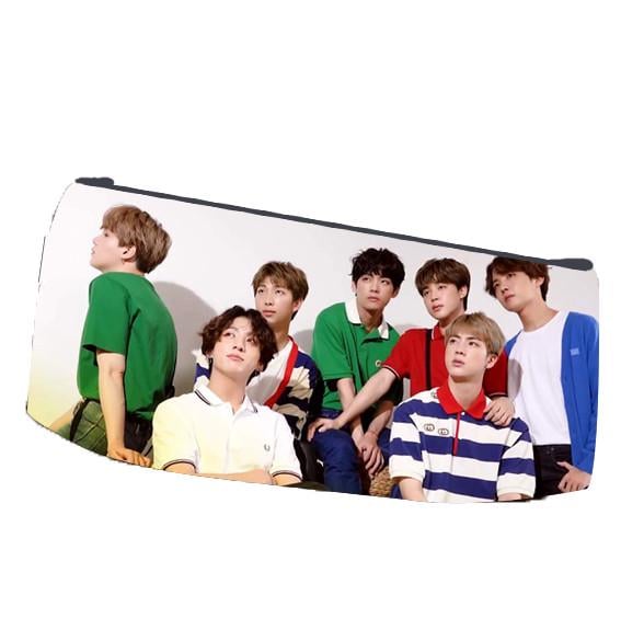 Пенал школьный Бтс BTS Bangtan Boys двухсторонний 22х11 см (pn_0090)