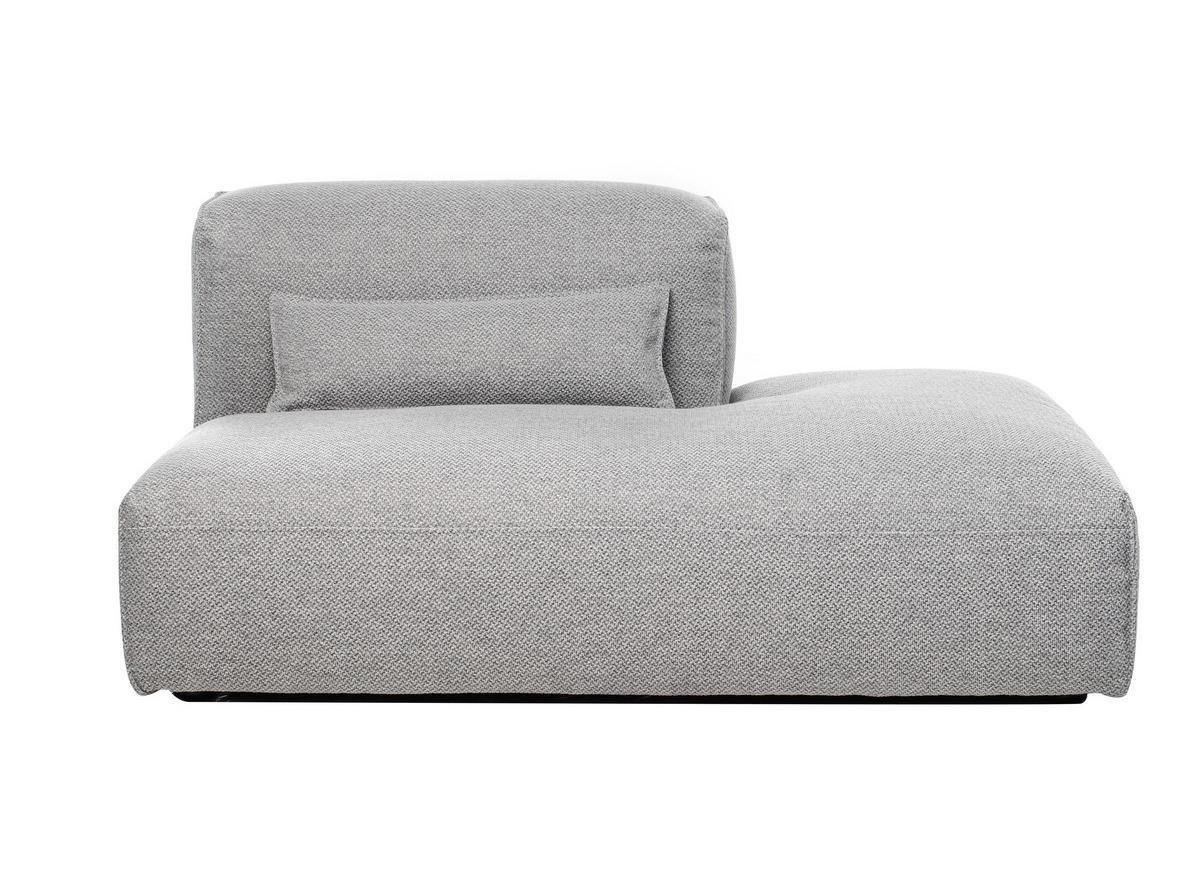 Диван-шезлонг правый открытый для кабинета, прихожей, гостиной Vetro Mebel Рим 1480х940х680 дерево/ткань цвет серебристо-серый