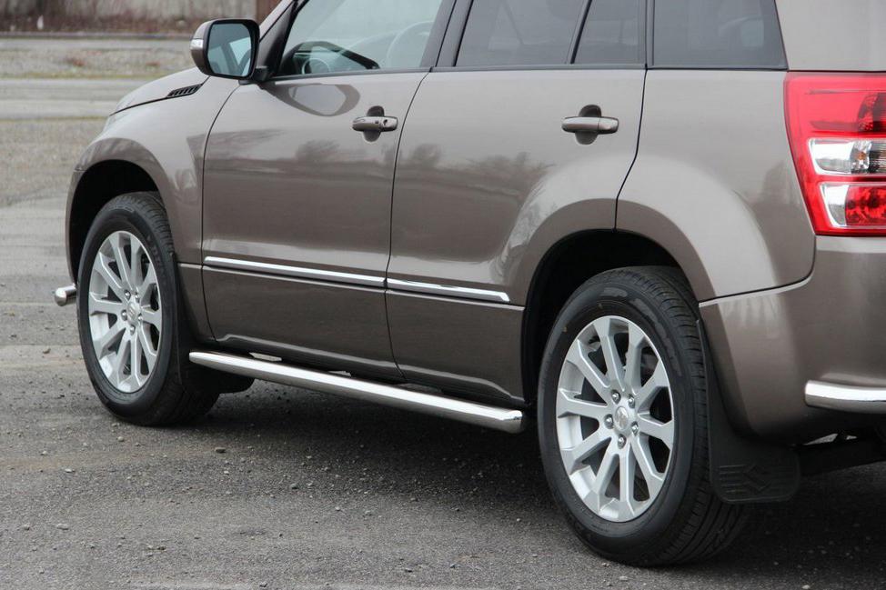 Боковые трубы BB001 2 шт нерж 51 мм для Suzuki Grand Vitara 2005-2017 гг. CAN Нержавеющая сталь Хром