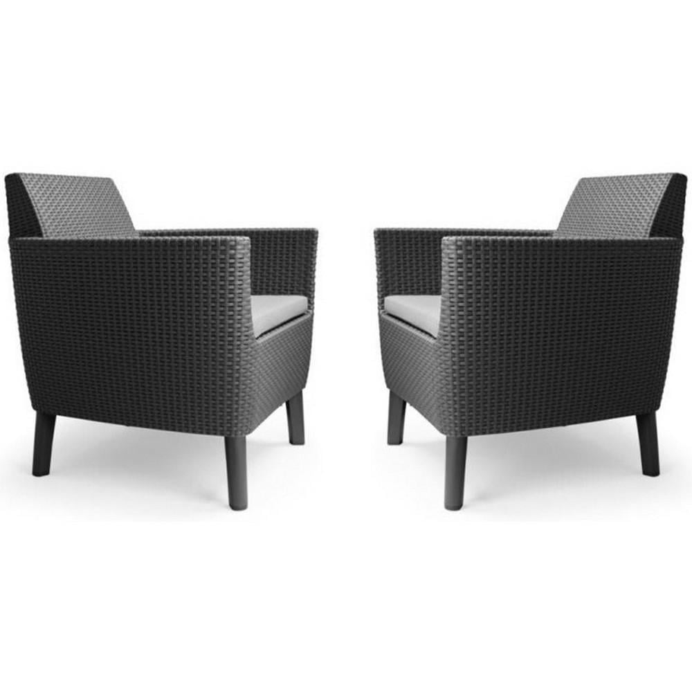 Комплект садових крісел Keter Salemo Duo Графітовий (253234)