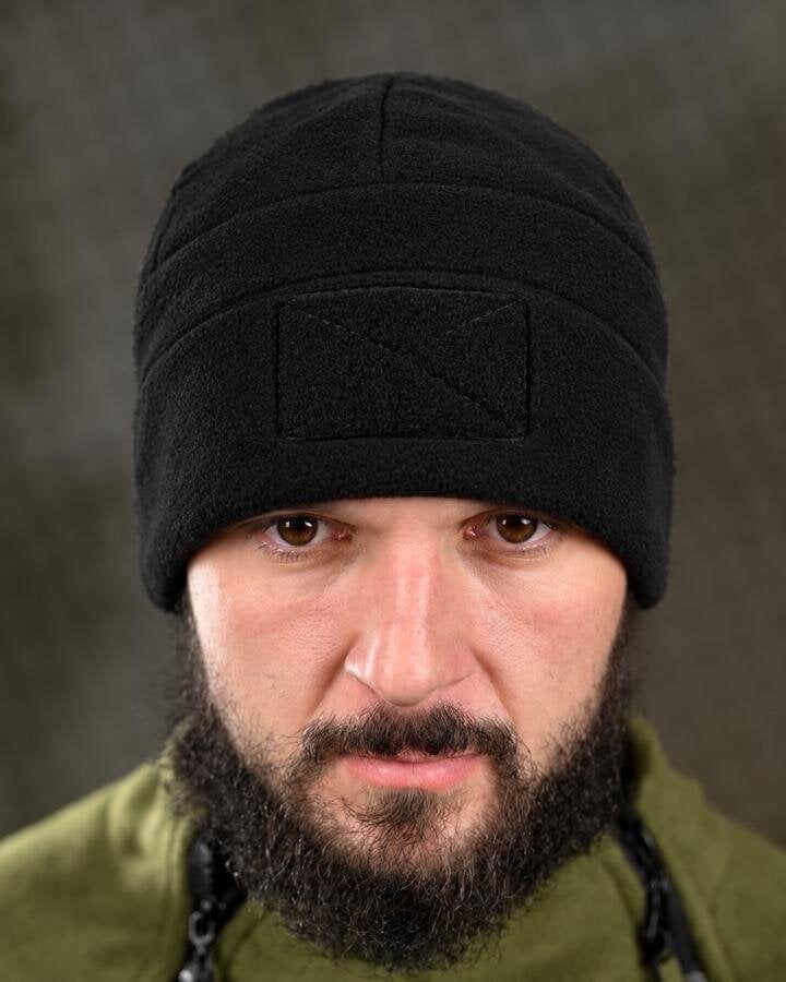 Шапка тактическая флисовая one size Черный (PK17)
