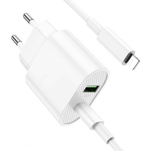 Зарядное устройство C95A PD 20W/QC 3.0 Type-C to Lightning Белый (33262-01)
