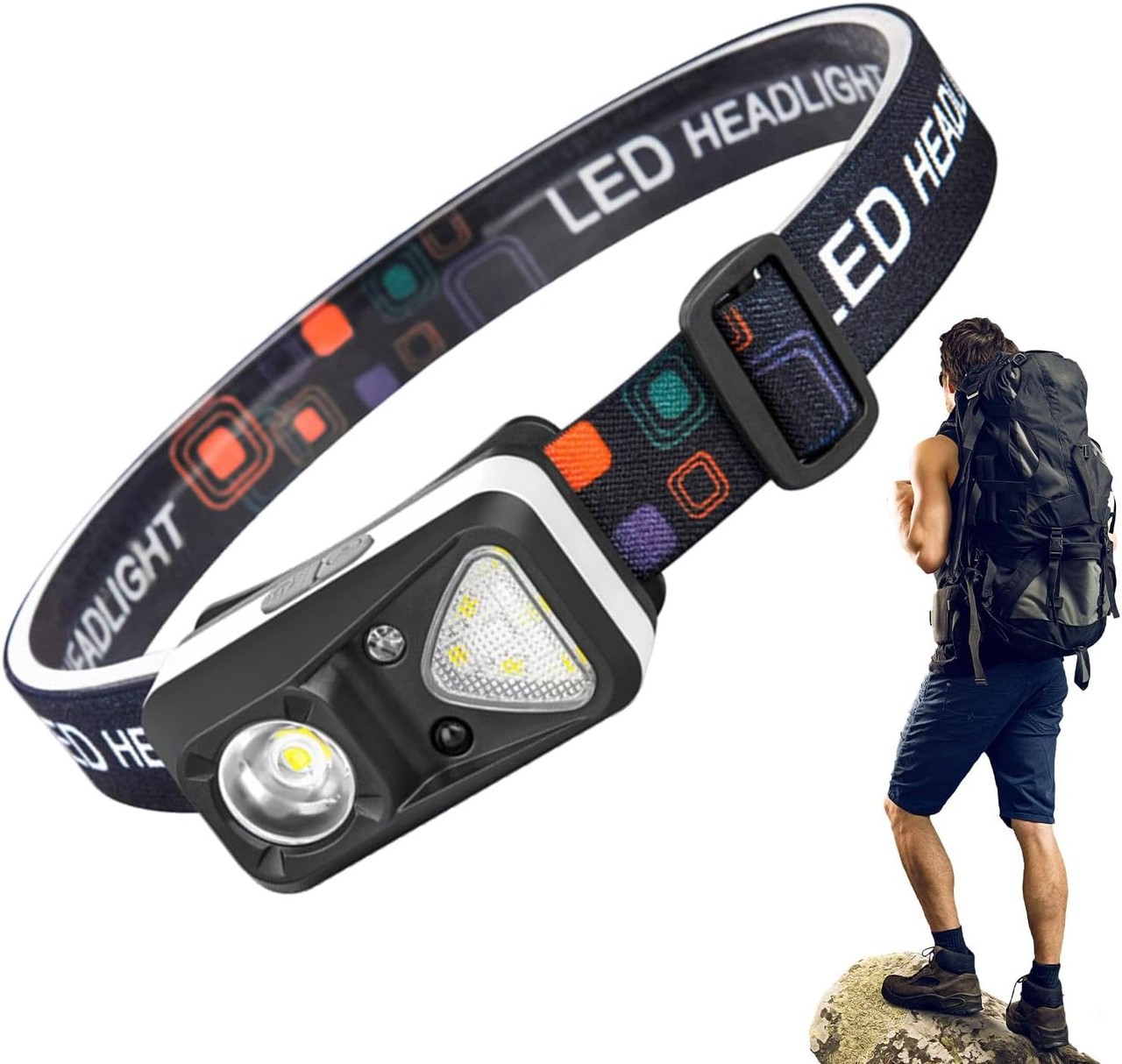 Ліхтар налобний світлодіодний W-18-XPG+6SMD - фото 2 Ліхтар налобний світлодіодний W-18-XPG+6SMD - фото 2