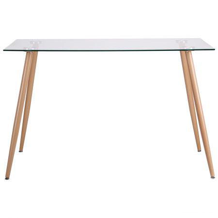 Стіл обідній Умберто прозоре cкло Бук (521259) - фото 3 Стіл обідній Умберто прозоре cкло Бук (521259) - фото 3