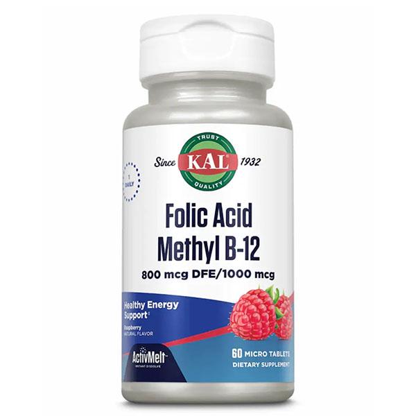 Кислота фолиевая KAL Folic Acid Methyl B-12 60 Micro Tablets Raspberry (000023503) Кислота фолиевая KAL Folic Acid Methyl B-12 60 Micro Tablets Raspberry (000023503)
