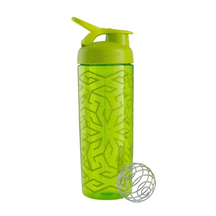 Шейкер узкий Blender Bottle SportMixer Sleek 820 мл Зеленый
