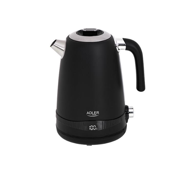 Электрочайник Adler стальной с ЖК-дисплеем и контролем температуры 1,7 л Черный (AD 1295b) - фото 1 Электрочайник Adler стальной с ЖК-дисплеем и контролем температуры 1,7 л Черный (AD 1295b) - фото 1