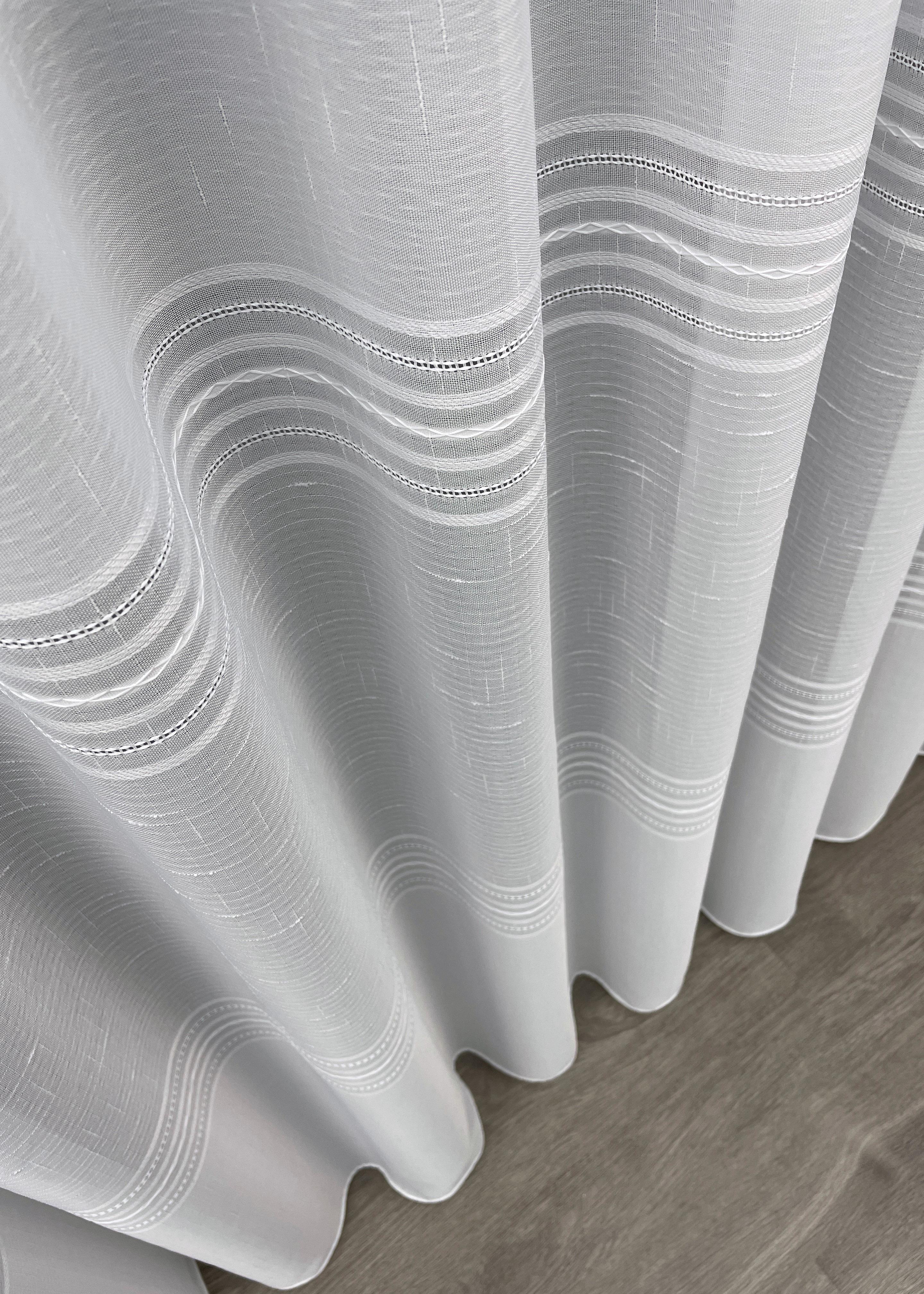 Тюль VR-Textil 1430т Мережка Льон 300х250 см Білий (42-0258) - фото 7