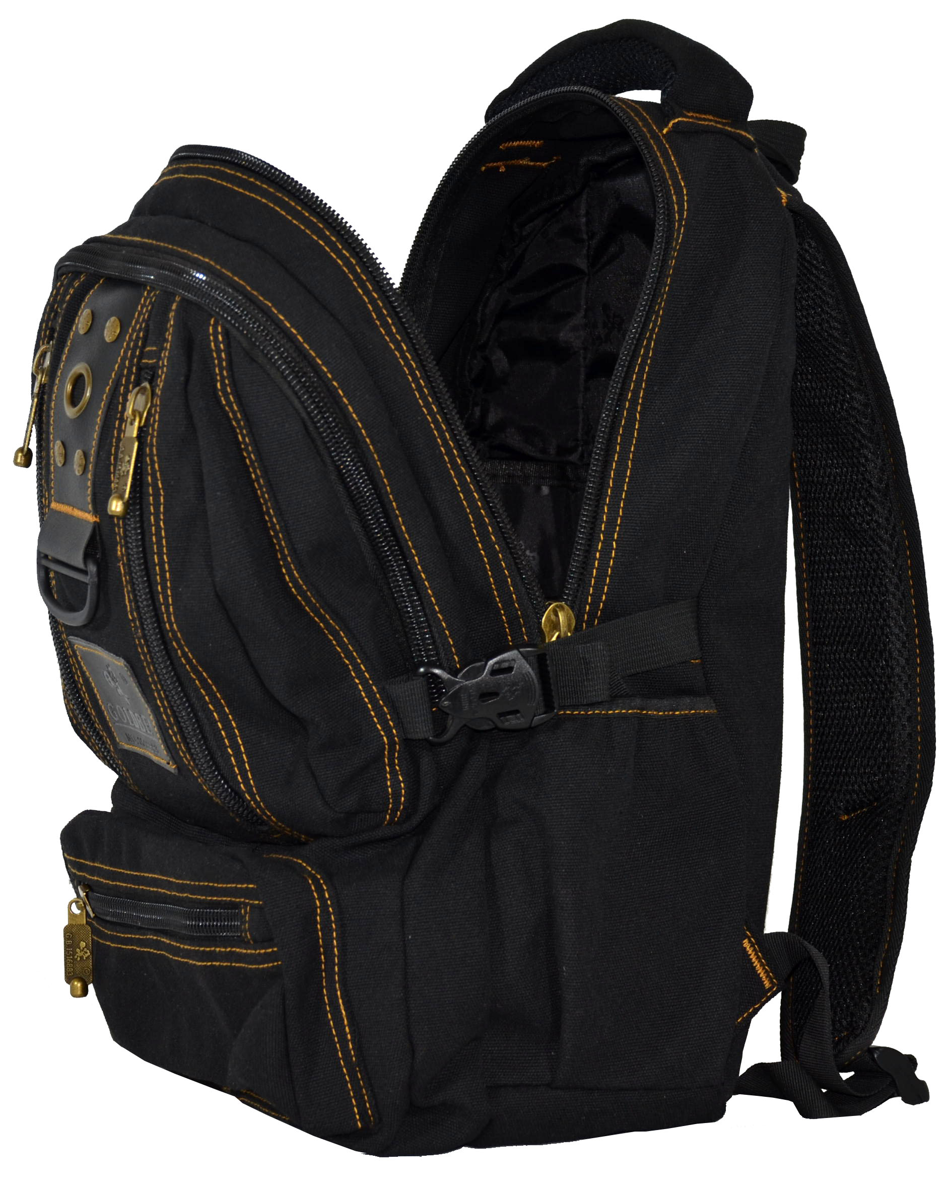 Рюкзак джинсовий Gold Be 1304 S 22 л Чорний - фото 4 Рюкзак джинсовий Gold Be 1304 S 22 л Чорний - фото 4