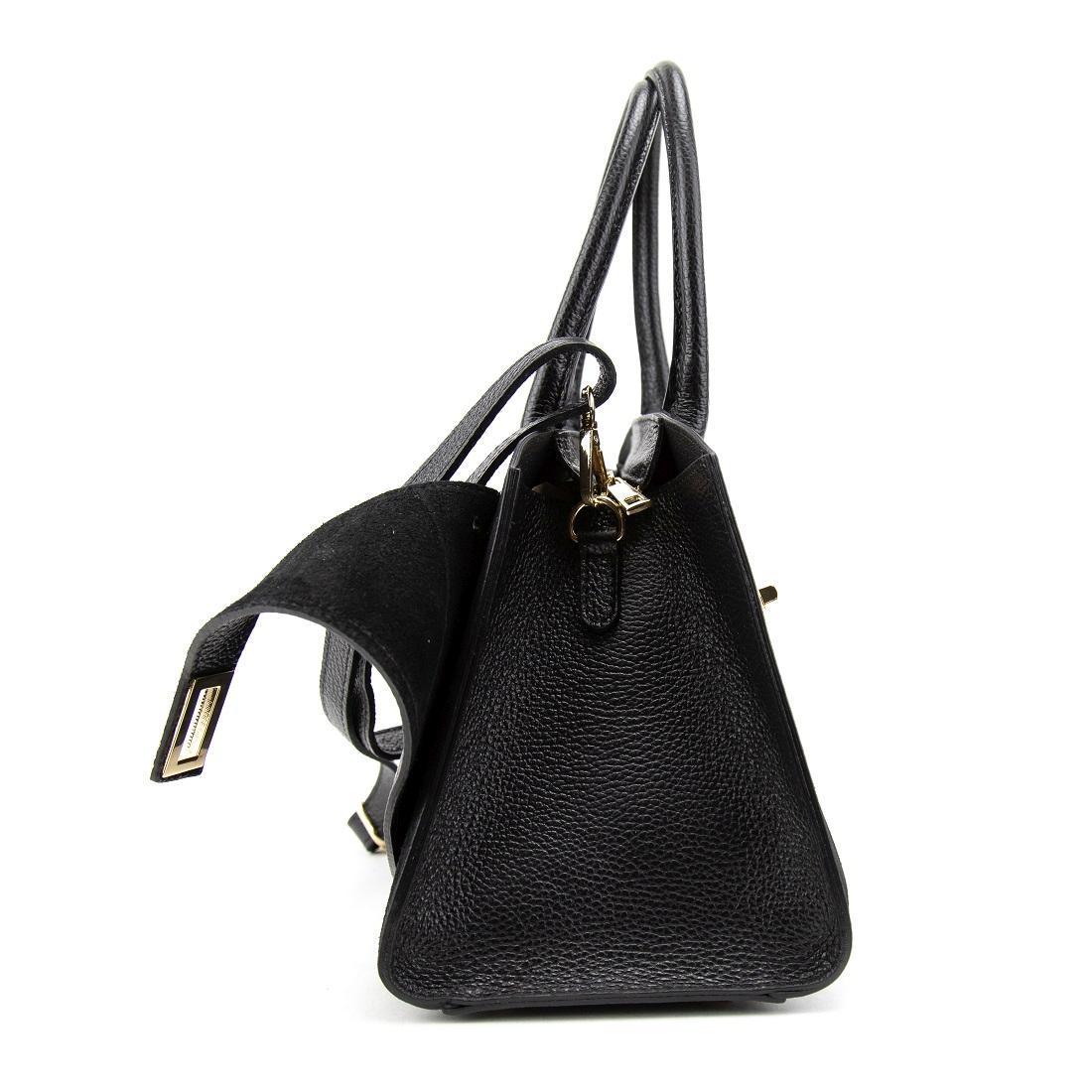 Сумка жіноча замшева класична Firenze Italy F-IT-7688-1A-S Чорний (2768688800) - фото 5 Сумка жіноча замшева класична Firenze Italy F-IT-7688-1A-S Чорний (2768688800) - фото 5