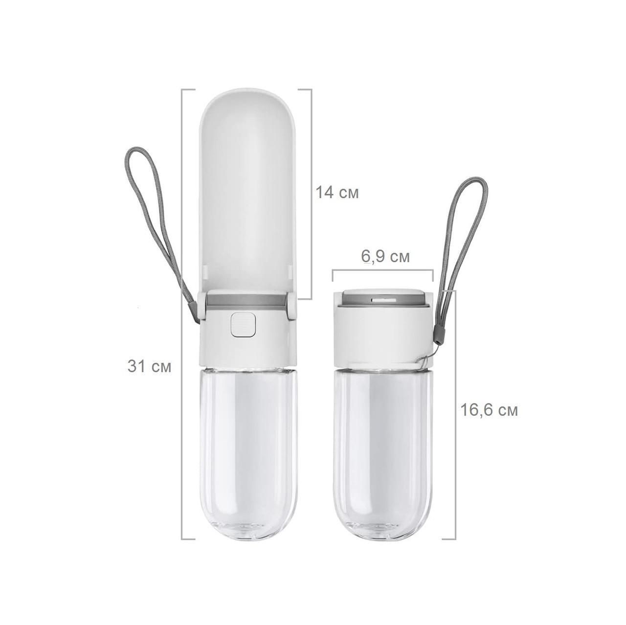 Поилка походная для собак Redminut 300 мл со шнурком Белый (1604125520) - фото 4 Поилка походная для собак Redminut 300 мл со шнурком Белый (1604125520) - фото 4