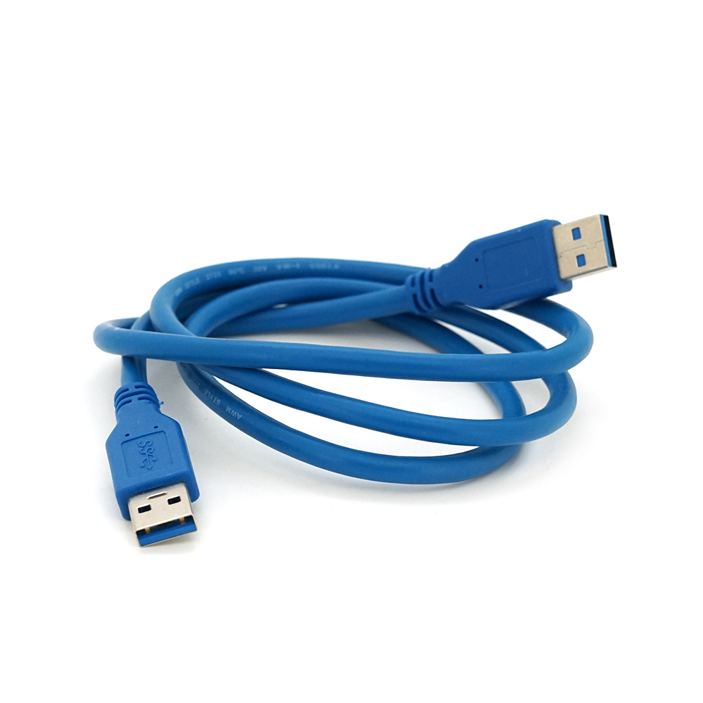 Кабель USB 3,0 AM+AM до 5 Гбіт/с 1 м Синій (11649)
