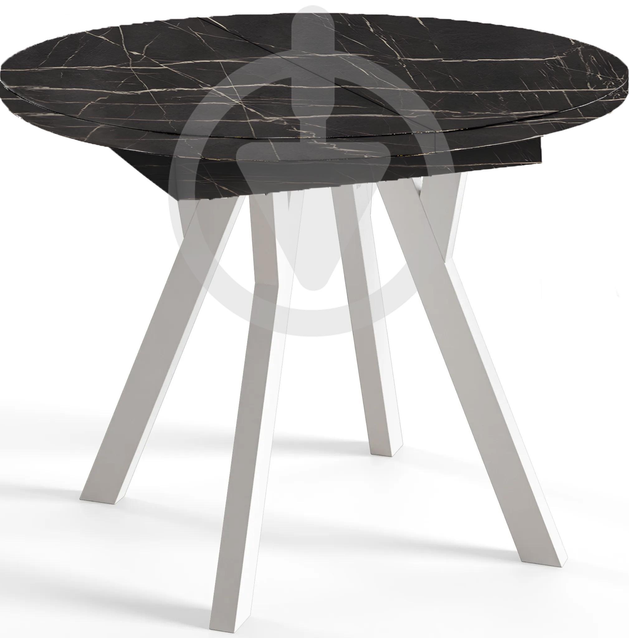 Стіл кухонний розкладний RoMax Lite Slide Loft 110x80 см П'єтра Гріджіо/Білий - фото 1 Стіл кухонний розкладний RoMax Lite Slide Loft 110x80 см П'єтра Гріджіо/Білий - фото 1