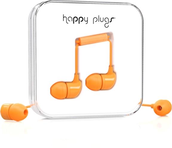 Проводные вакуумные наушники Happy Plugs Headphones In-Ear, Orange