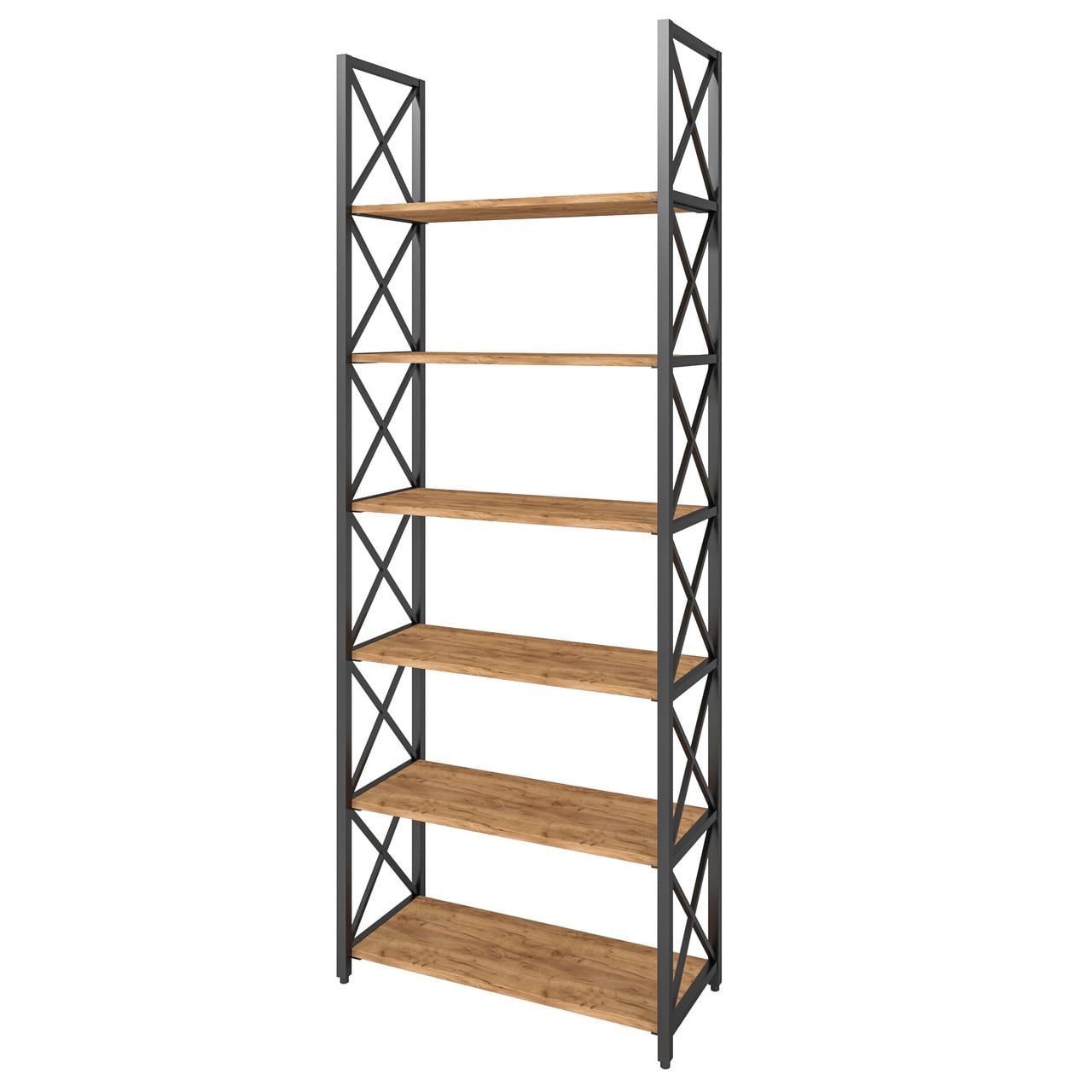 Стеллаж металлический Loft Details X-190b-2 Дуб крафт золотой