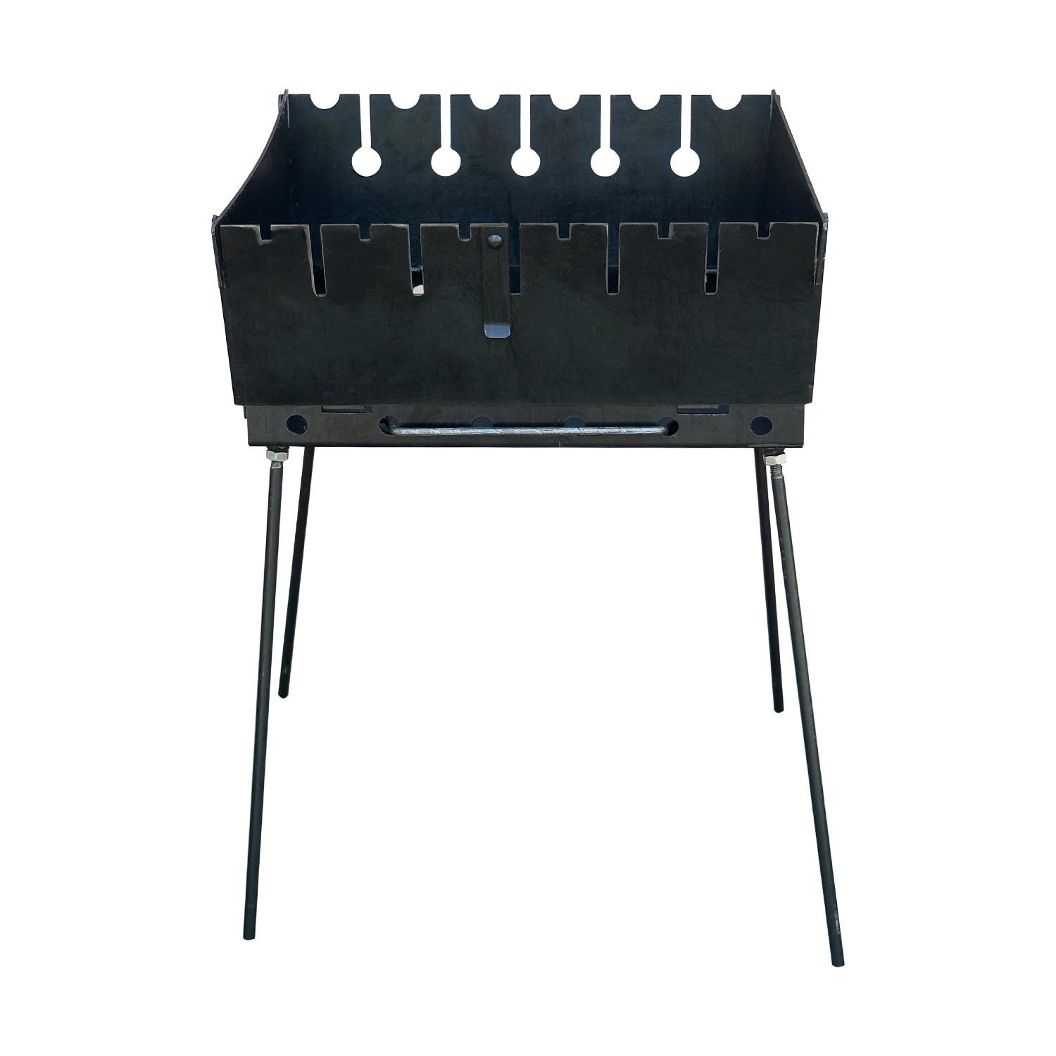 Мангал-чемодан Mzavod Пегас стальной двухуровневый на 6 шампуров 3 мм Черный (136-17-1040220000007) Мангал-чемодан Mzavod Пегас стальной двухуровневый на 6 шампуров 3 мм Черный (136-17-1040220000007)