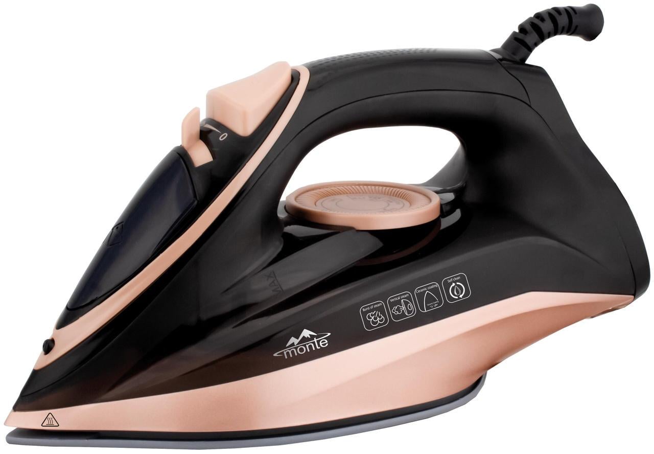 Утюг Monte MT-1520 2500 Вт с керамической подошвой паровой удар постоянный пар капля-стоп