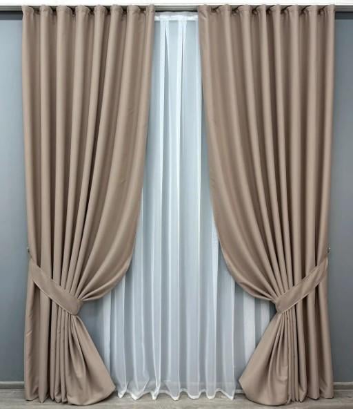 Комплект штор блекаут Midnight 1,5х2,9 м 2 шт. Светлое какао (1824ш 33-0817)