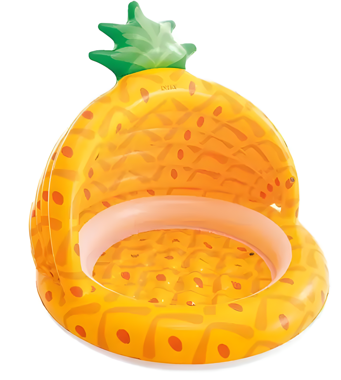 Басейн надувний Intex 58414 Ананас з навісом 102х102х74 см Помаранчевий (34-7-58414)