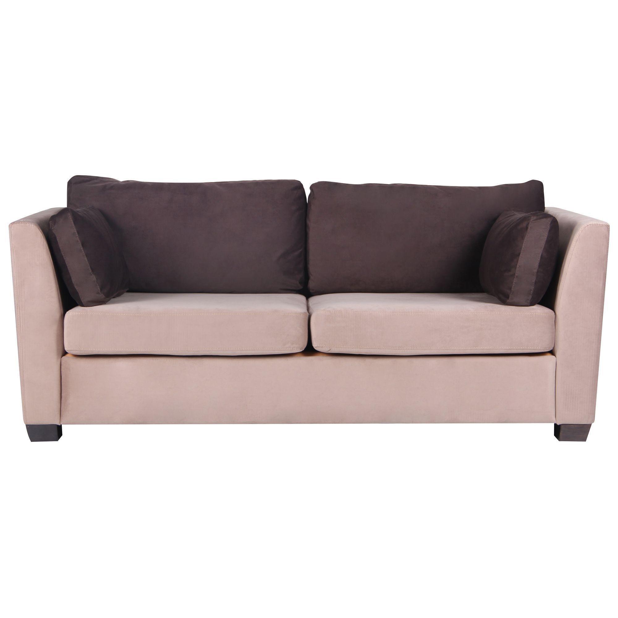 Диван двомісний AMF Барселона з дерева/тканини Латте/Шоколад (292846)