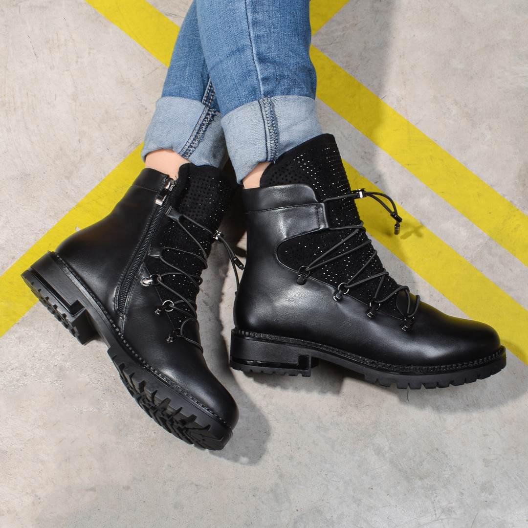 Ботинки женские зимние со стразами 326341 р. 36 23 см