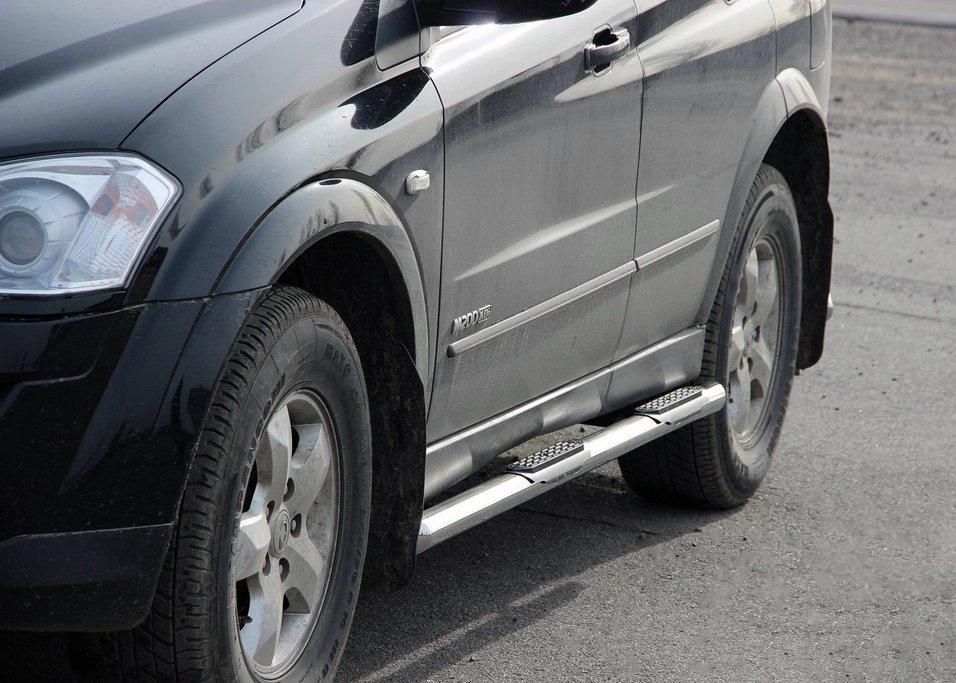 Бічні труби BB002 CAN для SsangYong Kyron 2005-2014 рр. нержавіюча сталь Хром