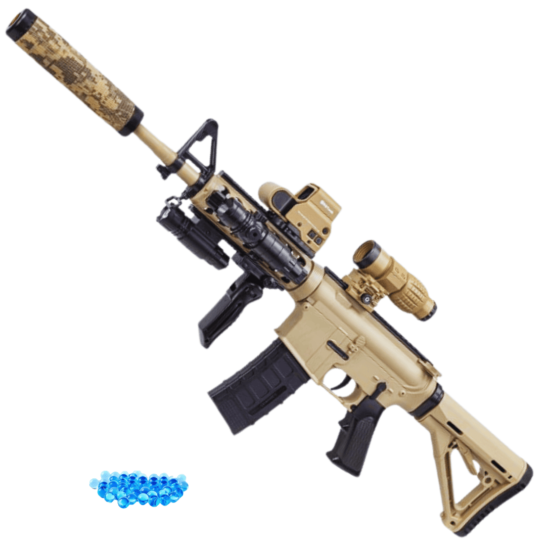Автомат на орбизах детский игрушечный M4A1 на аккумуляторе с голографическим прицелом и оптикой BB 96 см Coyote Автомат на орбизах детский игрушечный M4A1 на аккумуляторе с голографическим прицелом и оптикой BB 96 см Coyote