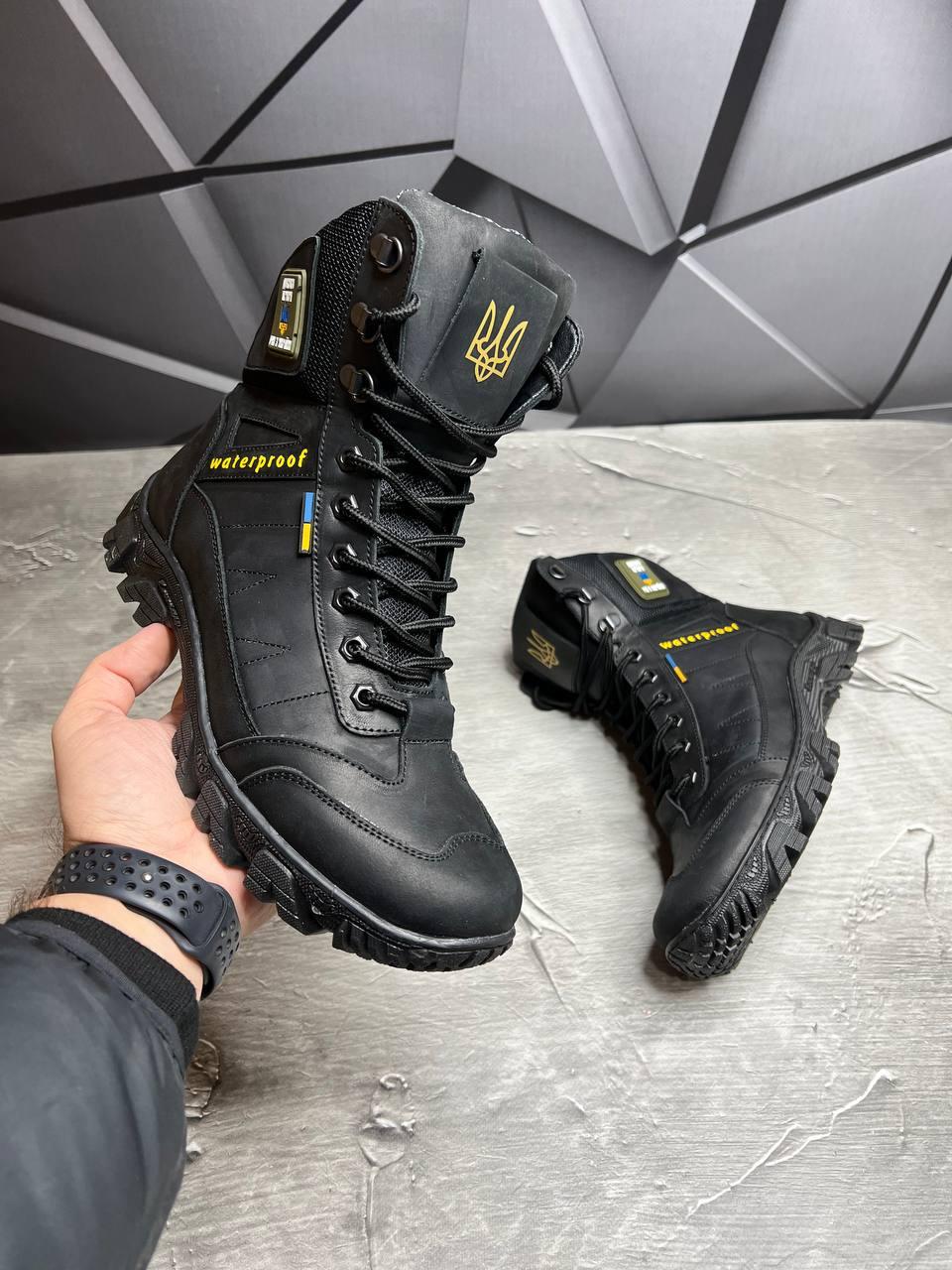 Берці чоловічі із натурального нубука демісезонні р. 40 Чорний - фото 2 Берці чоловічі із натурального нубука демісезонні р. 40 Чорний - фото 2