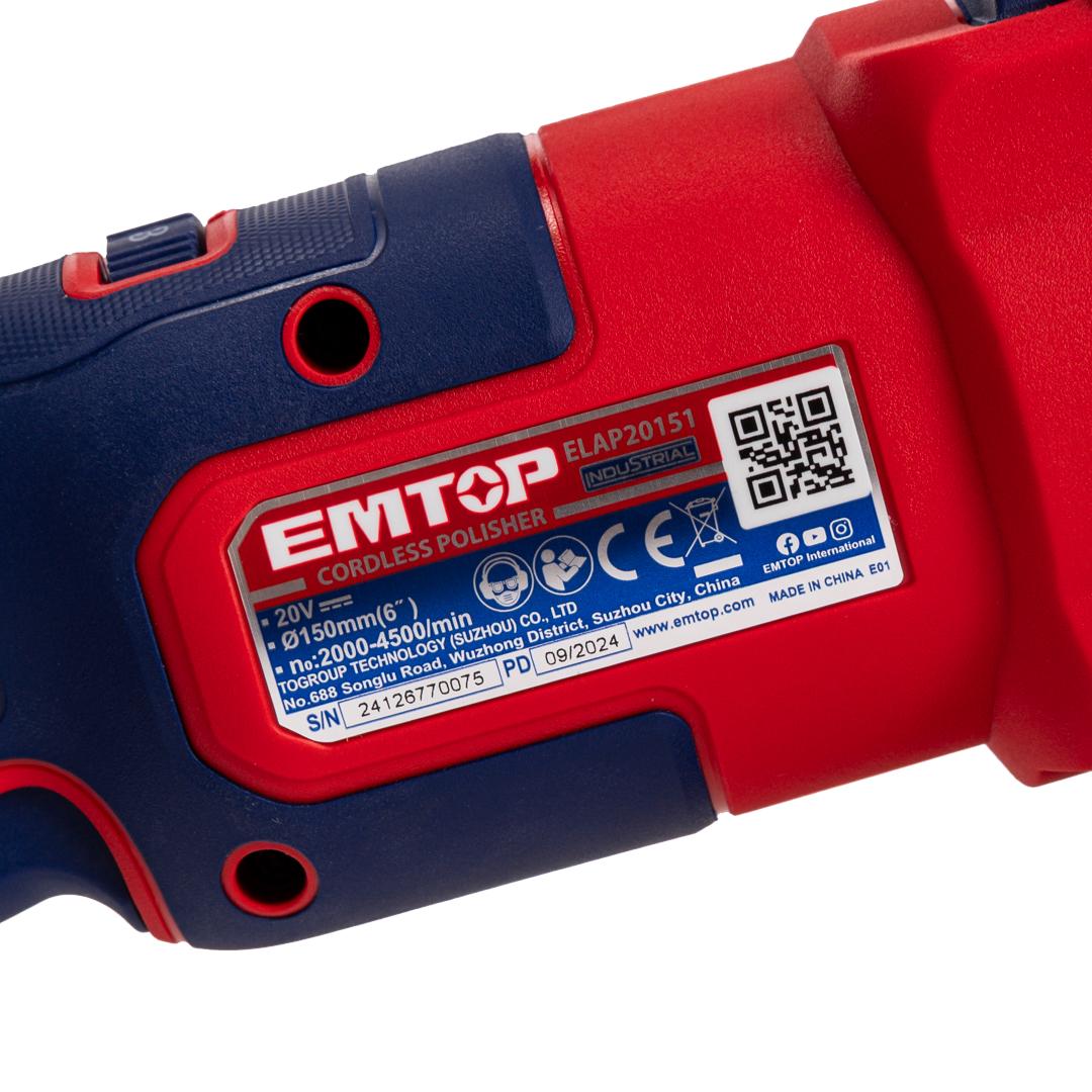 Машина полировальная аккумуляторная EMTOP ELAP20151 - фото 10