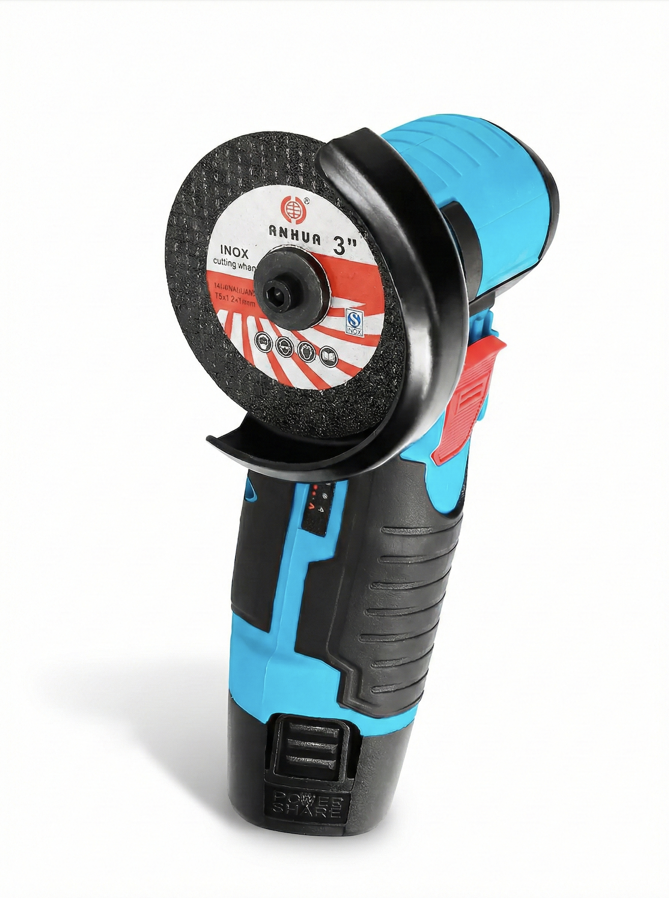 Болгарка акумуляторна з безщітковим двигуном 19500 об/хв 12V Ø 76 мм та 2 АКБ Блакитний (4875362416) Болгарка акумуляторна з безщітковим двигуном 19500 об/хв 12V Ø 76 мм та 2 АКБ Блакитний (4875362416)