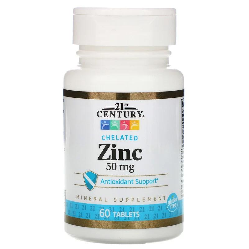 Витамины 21st Century Zinc 50 мг 60 таблеток