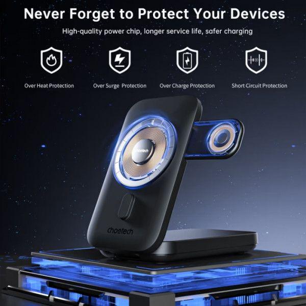 Повербанк Choetech Magnetic 10000 mAh Qi-2 15W Black (B750-CCBK) - фото 6 Повербанк Choetech Magnetic 10000 mAh Qi-2 15W Black (B750-CCBK) - фото 6