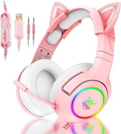 Гарнітура комп'ютерна Onikuma K9 Cat RGB Pink (7261)