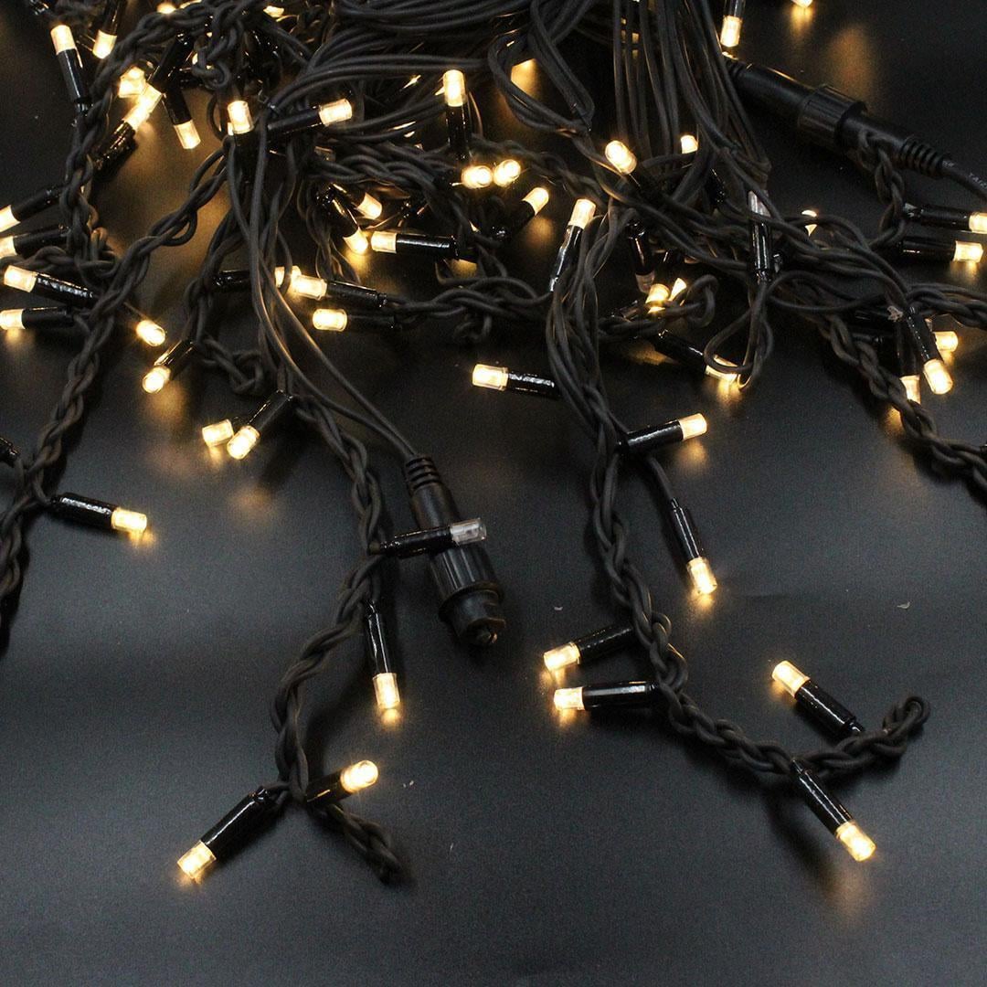 Гирлянда уличная бахрома Line Short curtain Xmas 150 LED WW-BL 3,3 10 м Теплый белый (1304125846)