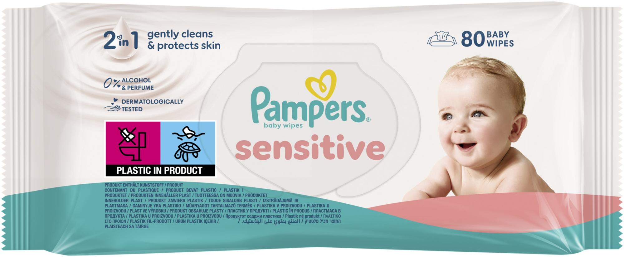 Салфетки влажные Pampers Sensitive 80 шт. (144396)
