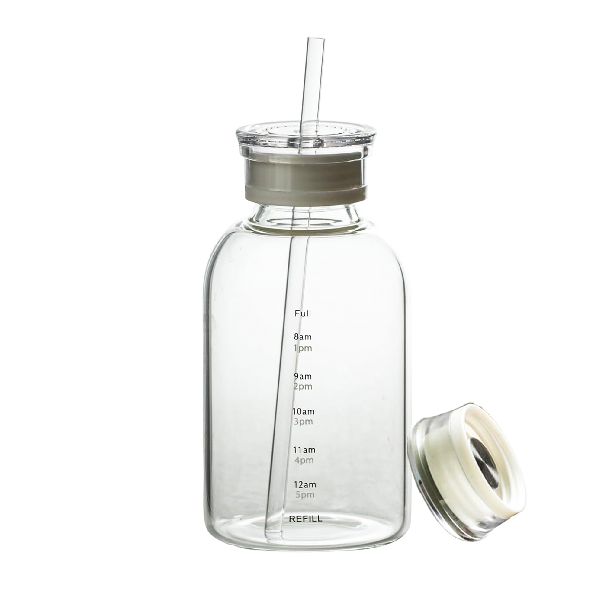 Бутылка с соломинкой и двумя крышками 450 мл (24284572)