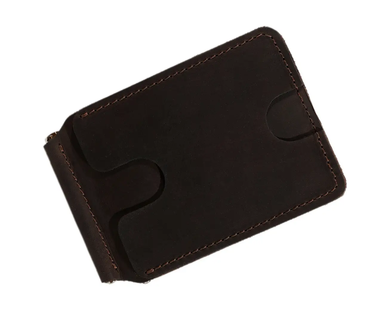 Кошелек с зажимом Simple кожаный 12х8х5х1 см - фото 4 Кошелек с зажимом Simple кожаный 12х8х5х1 см - фото 4