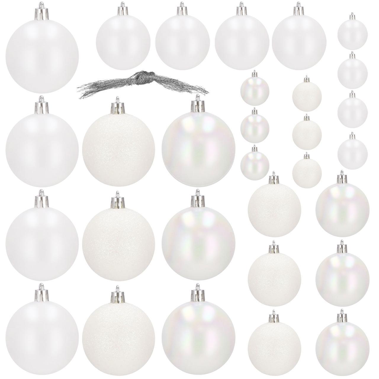 Набір ялинкових куль Springos D 6/5/4 см 30 шт. (CA0178) Набір ялинкових куль Springos D 6/5/4 см 30 шт. (CA0178)