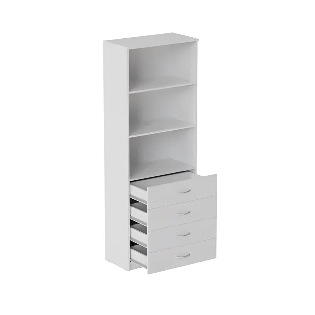 Шкаф Ferrum-decor Анжело на 3 полки из 4 ящика ДСП 16 мм 900x700x380 мм Белый (FRD-105019)
