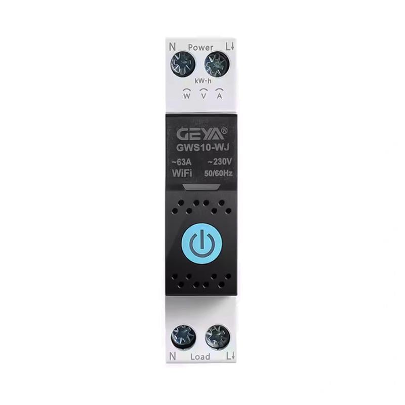 Выключатель умный WiFi Geya с полной защитой/счетчиками/таймером 1P+N 63A 230V Smart Life/Tuya (GWS10-WJ)