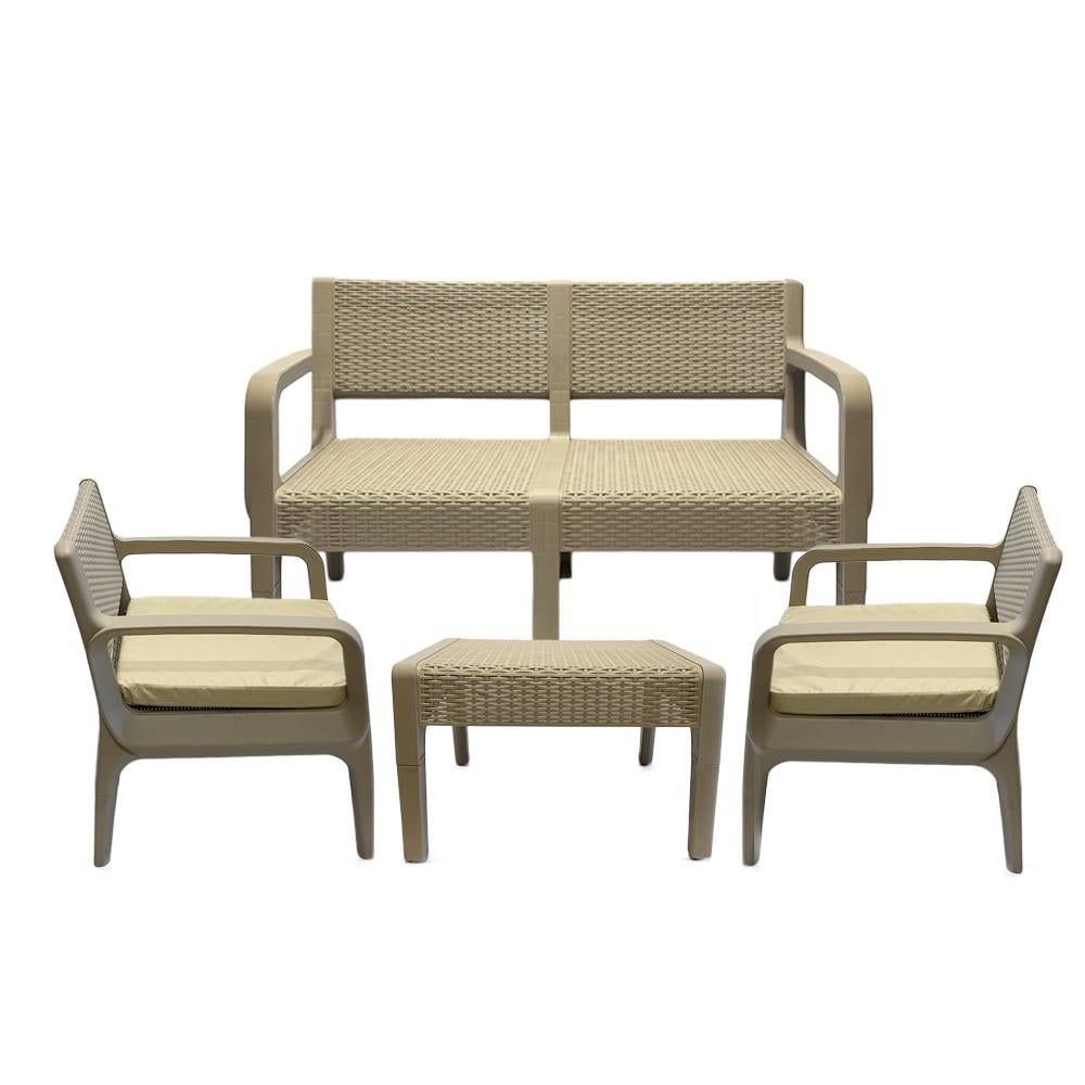 Комплект садовой мебели SNMZ LATTE с двухместным диваном Бежевый