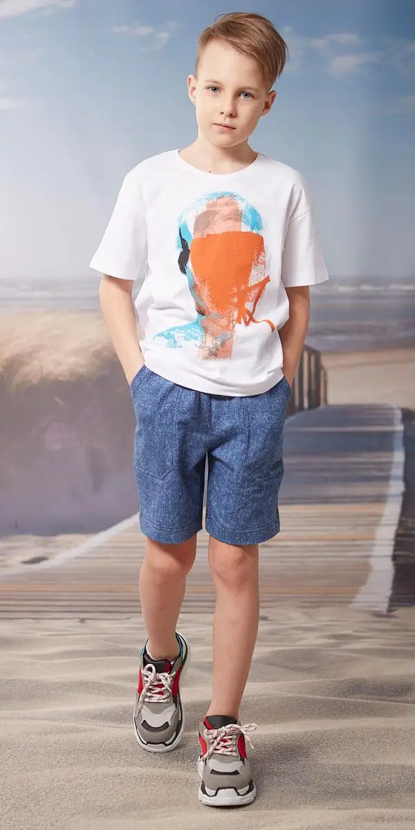 Футболка для мальчика Юкон 122 см Белый (А00125)