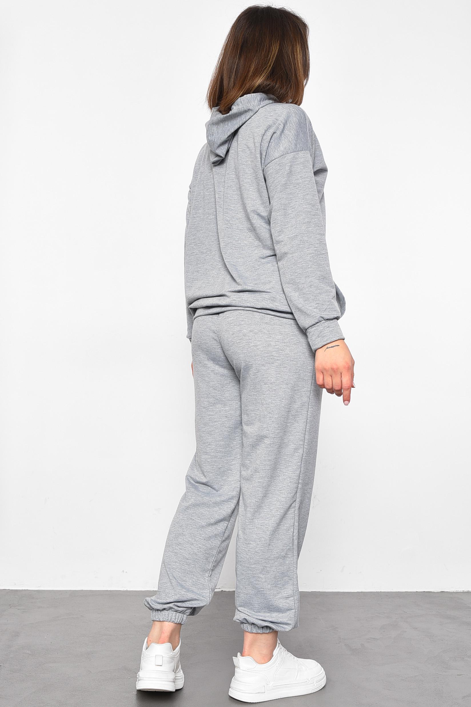 Спортивний костюм жіночий S-M Сірий (177500) - фото 3 Спортивний костюм жіночий S-M Сірий (177500) - фото 3