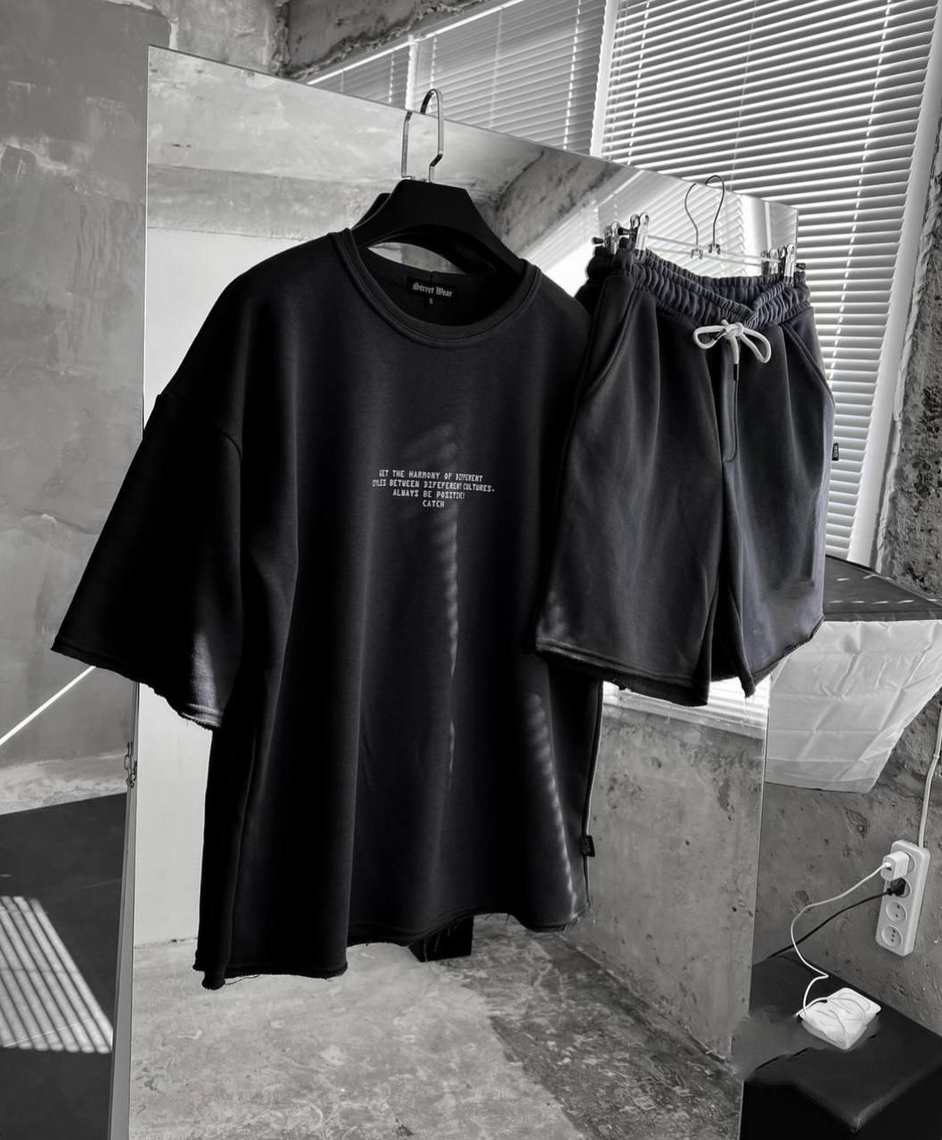 Костюм мужской в спортивном стиле L Черный - фото 3 Костюм мужской в спортивном стиле L Черный - фото 3